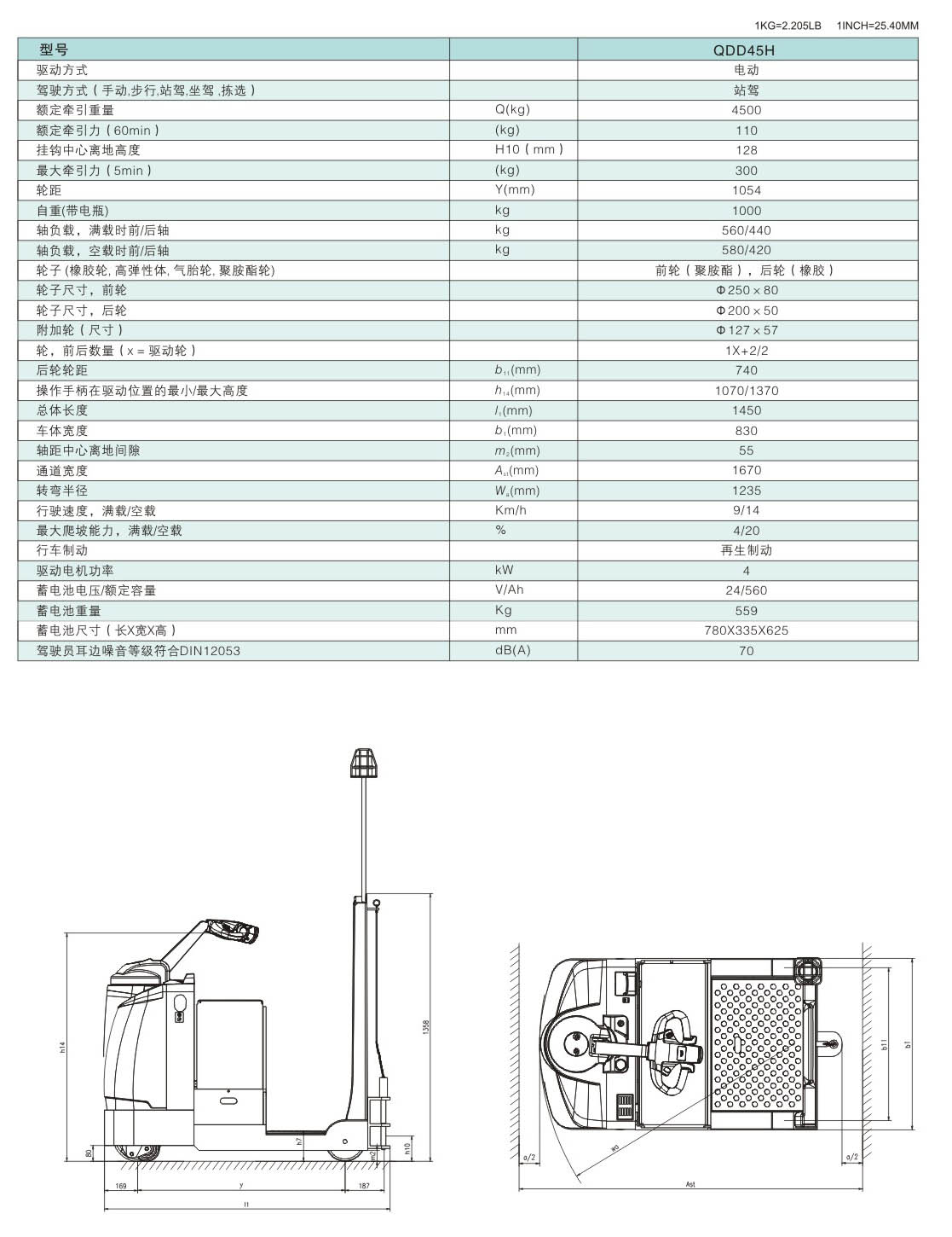 电动牵引车 / QDD45H