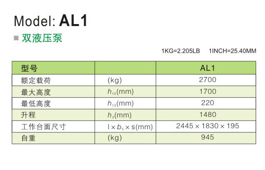 液压蹬车桥 / AL1